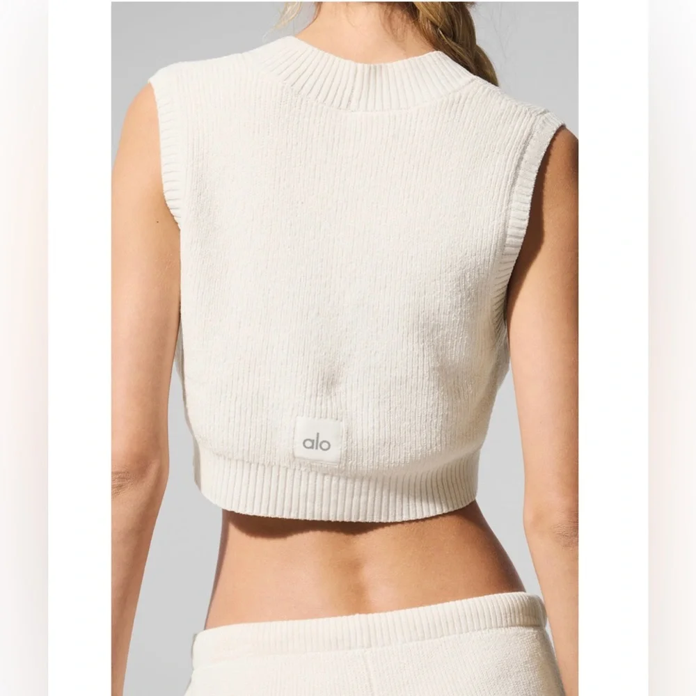 ALO YOGA Women’s Supernatural Sweater Tank – Ivory Size M – New with tags - Picture 9 of 9